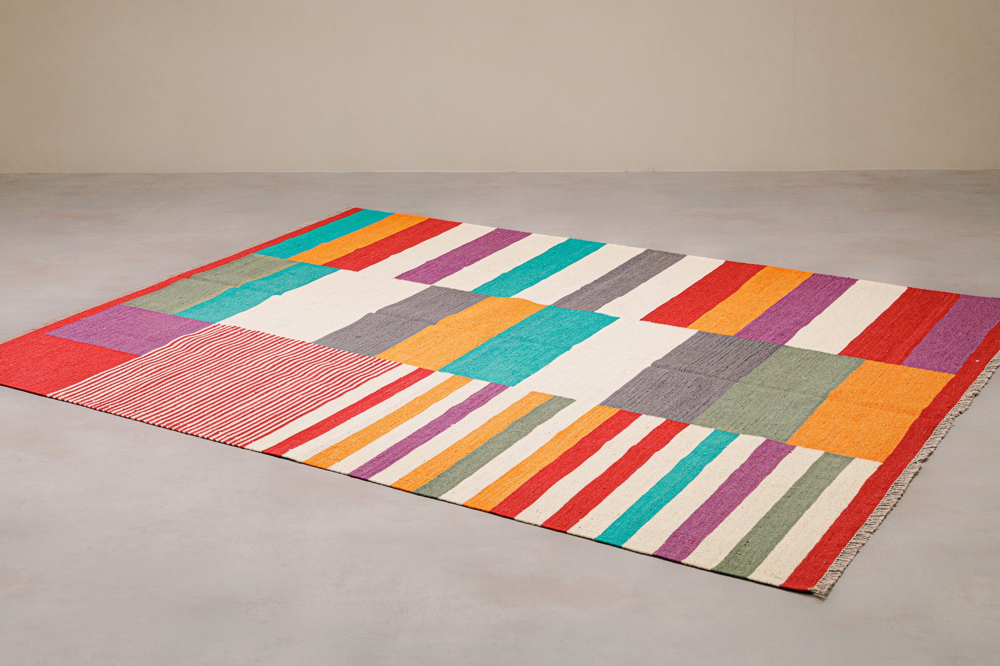 Teppich Kelim Tribal - 100 % Wolle - 156x208cm