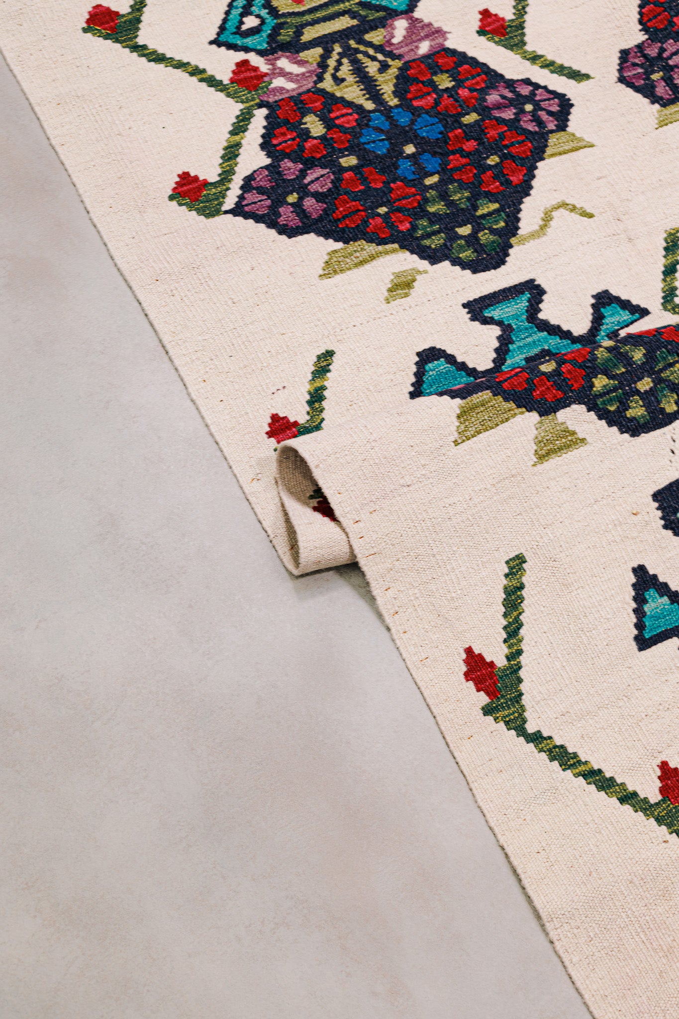 Teppich Kelim Mai Mai - 100 % Wolle - 150x185cm