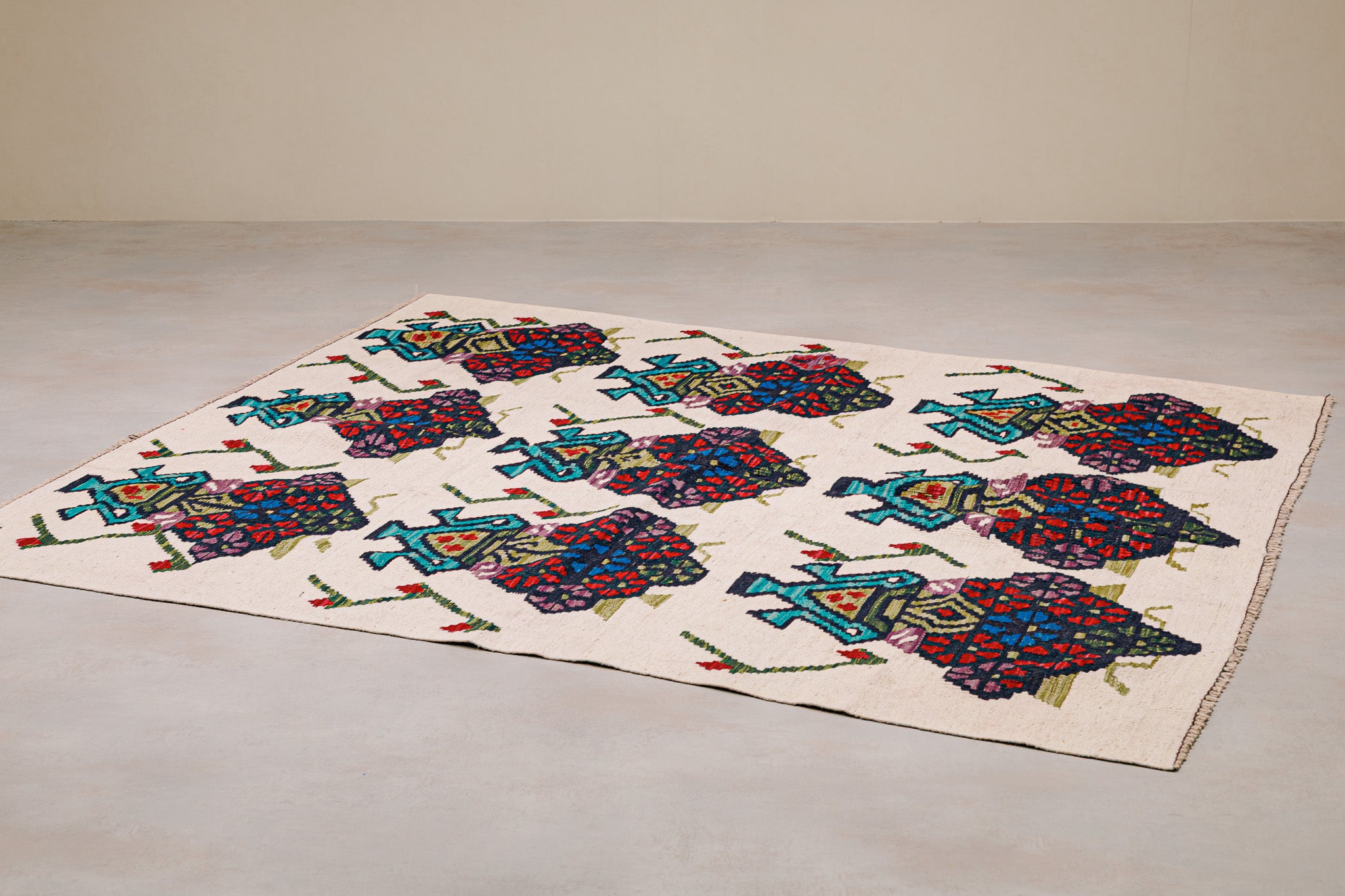 Teppich Kelim Mai Mai - 100 % Wolle - 150x185cm