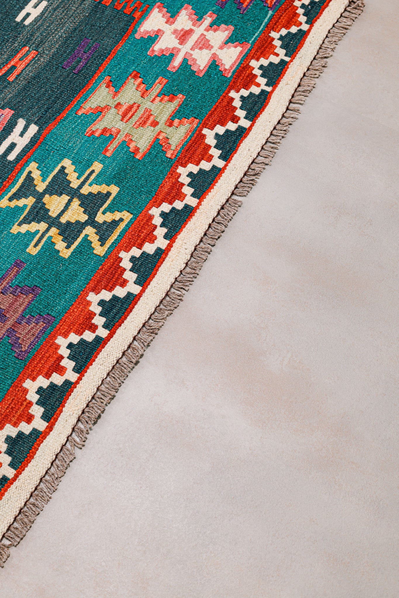 Teppich Kelim Tribal - 100 % Wolle - 100x153cm