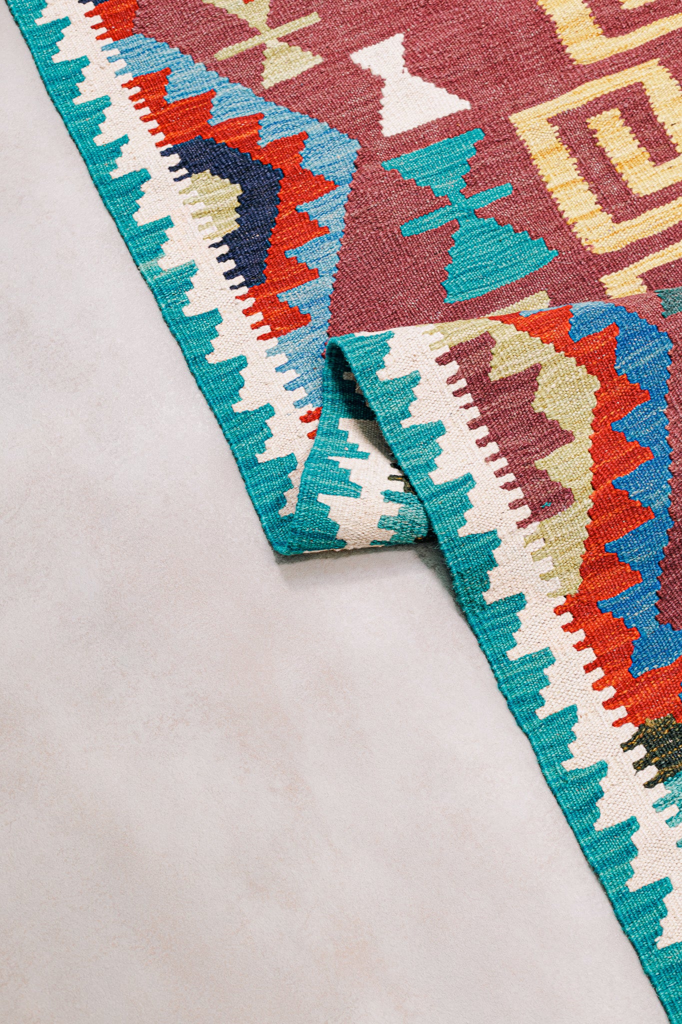 Teppich Kelim Tribal - 100 % Wolle - 154x206cm