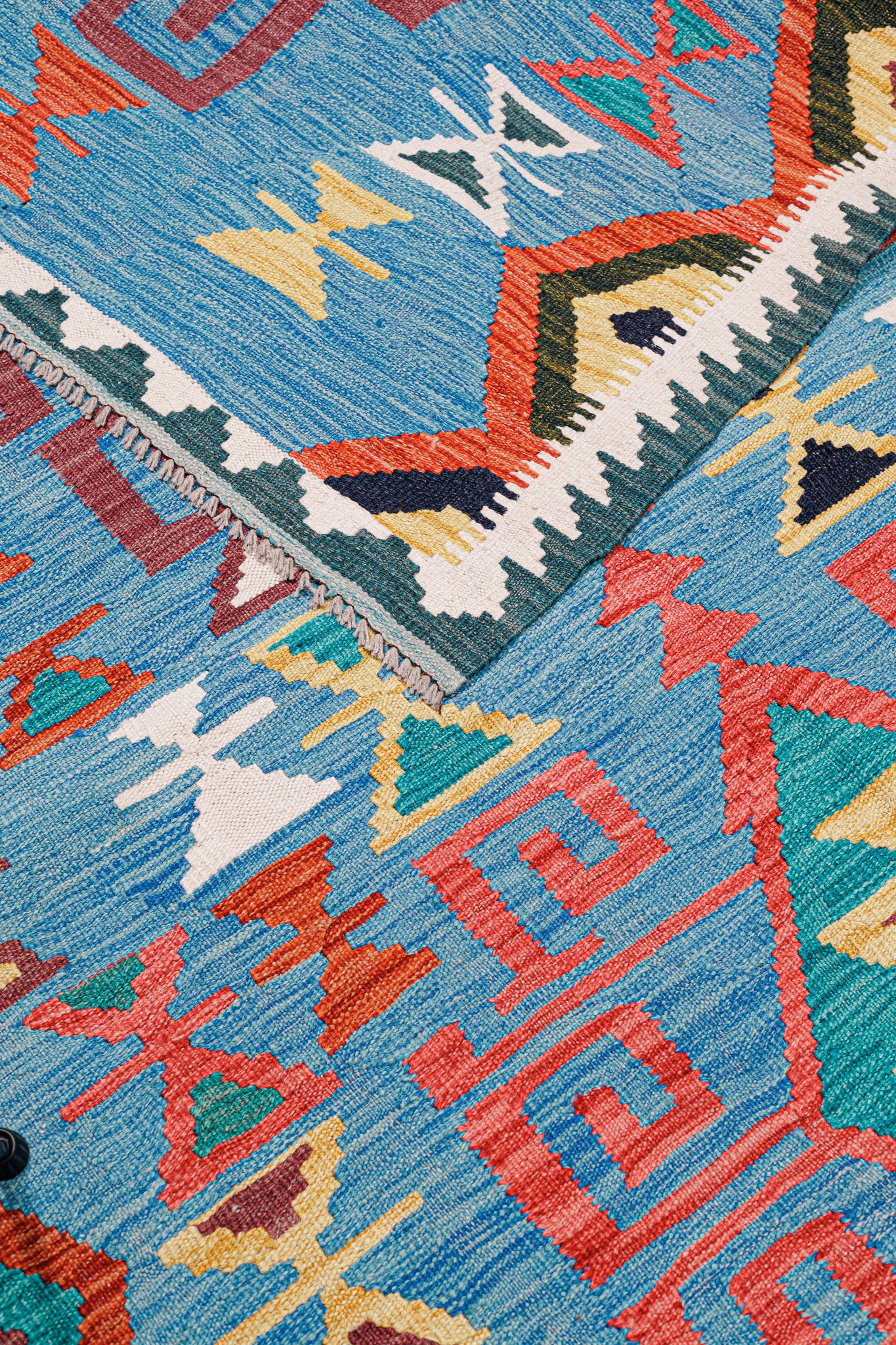 Teppich Kelim Tribal - 100 % Wolle - 151x201cm