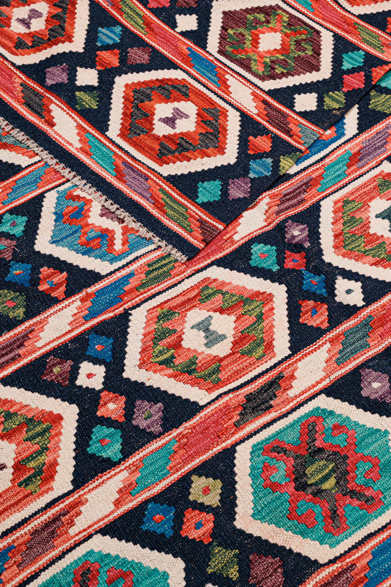 Teppich Kelim Mai Mai - 100 % Wolle - 155x200cm