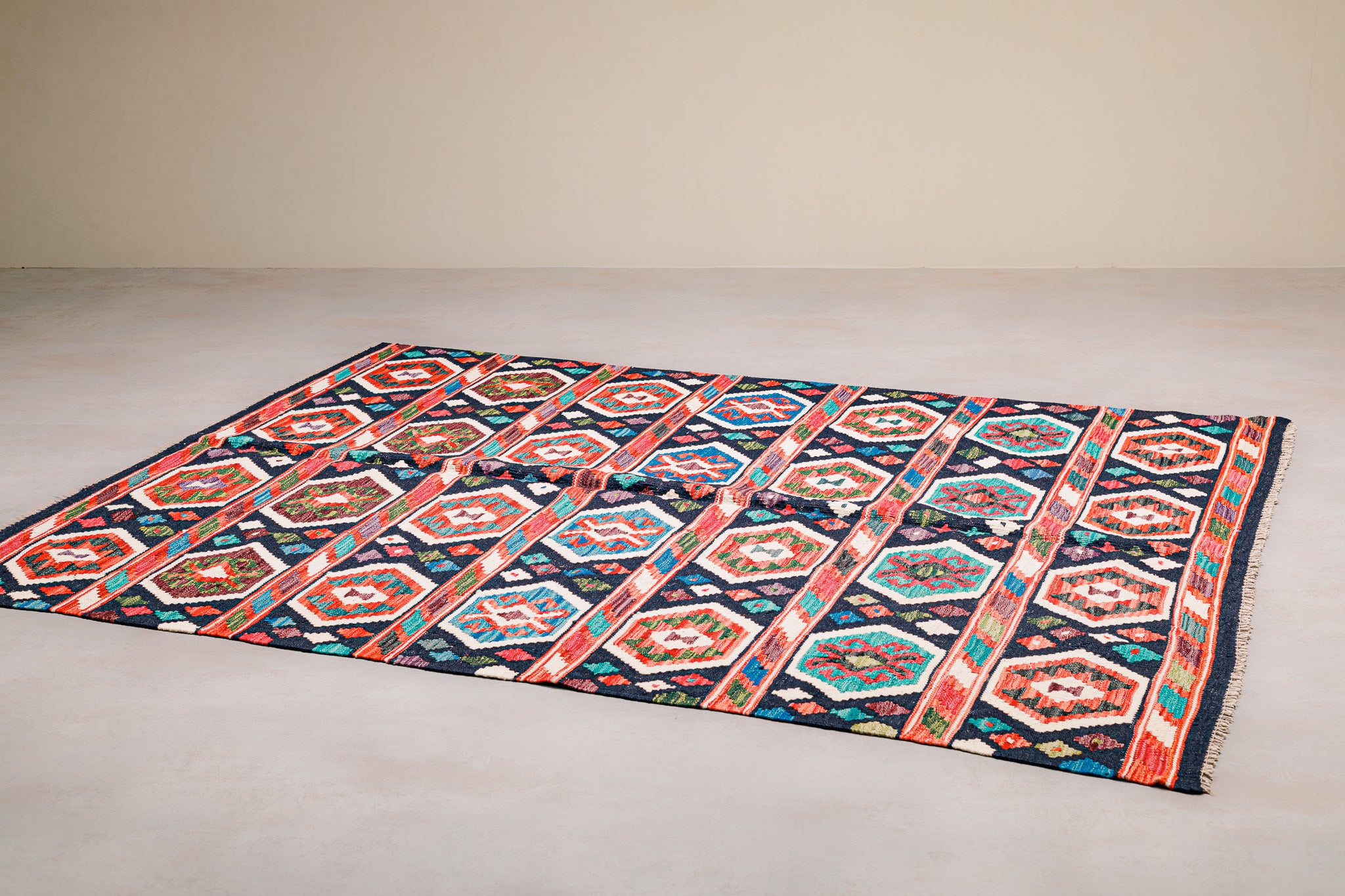 Teppich Kelim Mai Mai - 100 % Wolle - 155x200cm