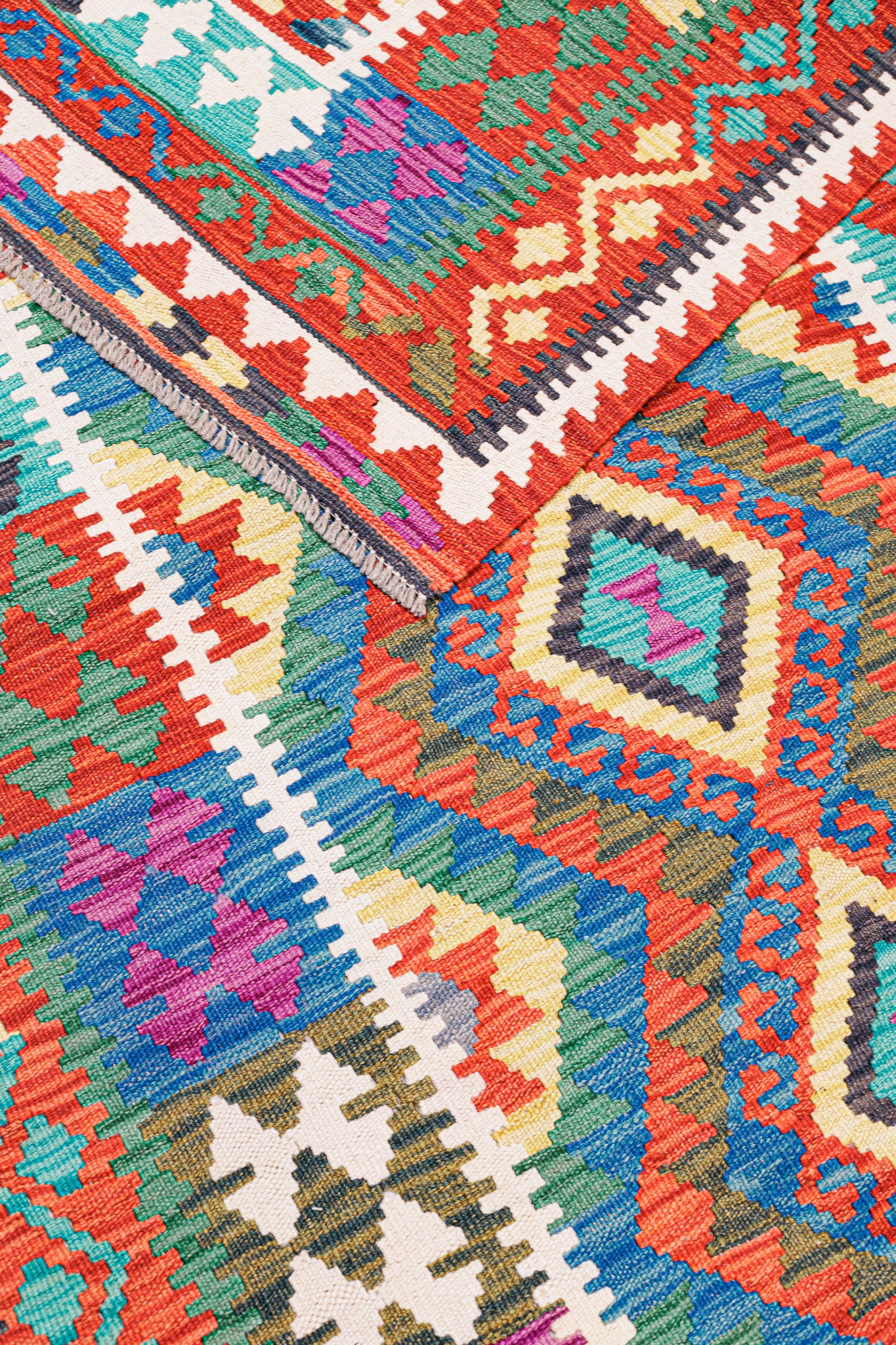 Teppich Kelim Mai Mai - 100 % Wolle - 124x194cm