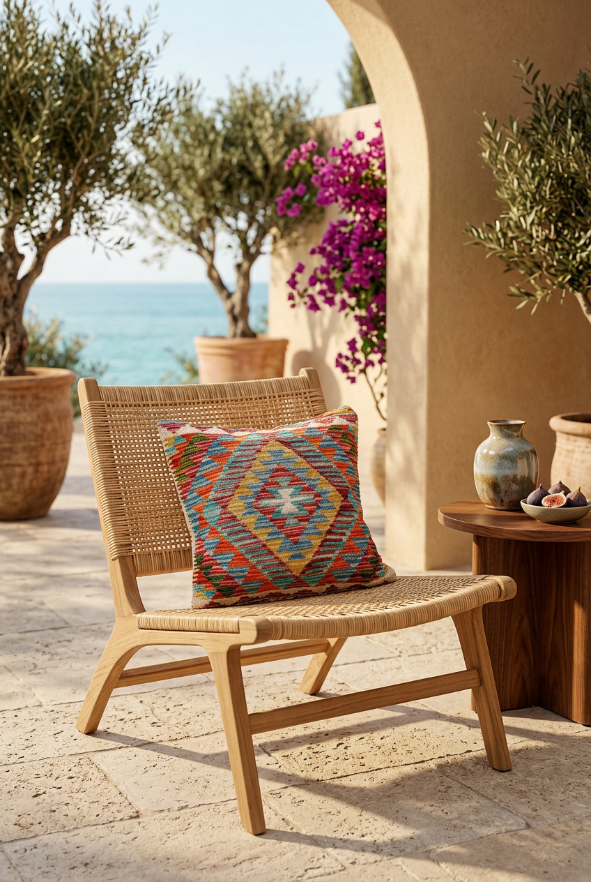 Kilim Mai Mai Cushion - Multicolor 100%Wool 45x45cm