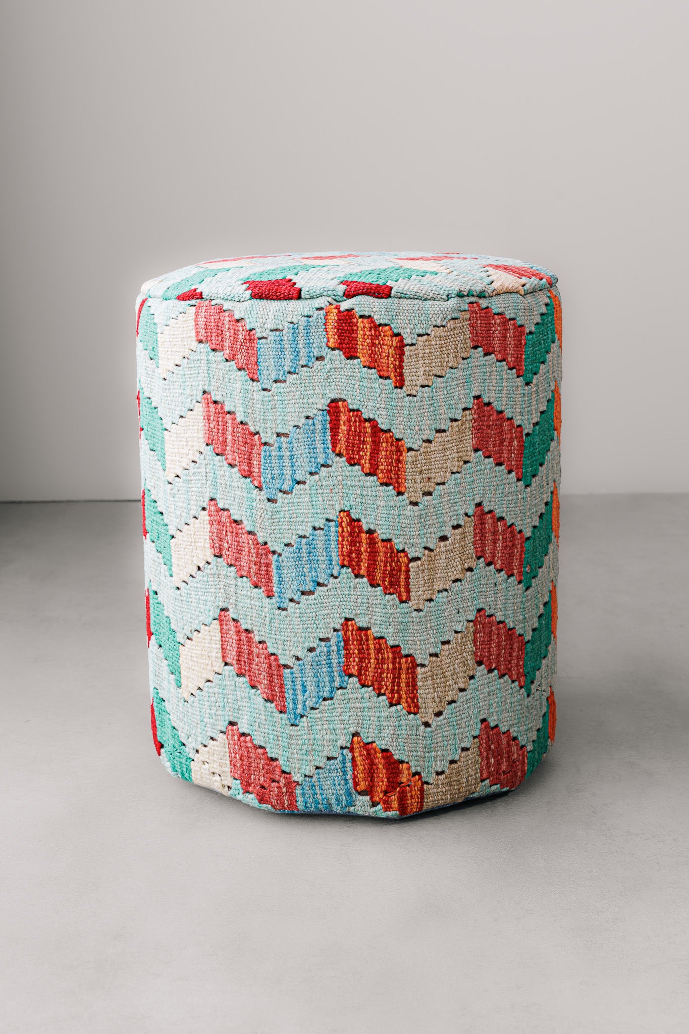Pouf Round Kilim Mai Mai - masse 37x42cm