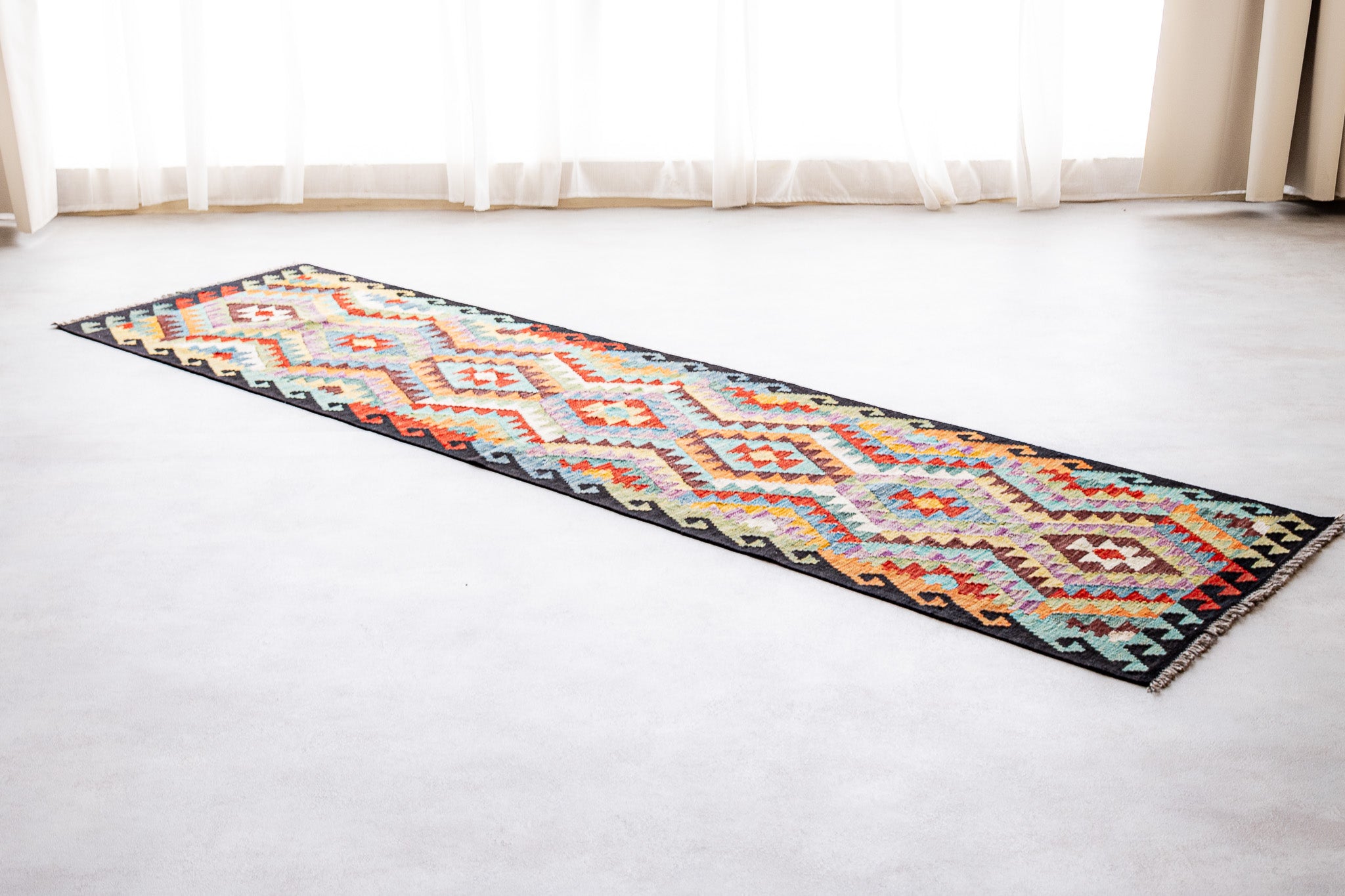 Alfombra Kilim Mai Mai 100% Lana - 74x278cm