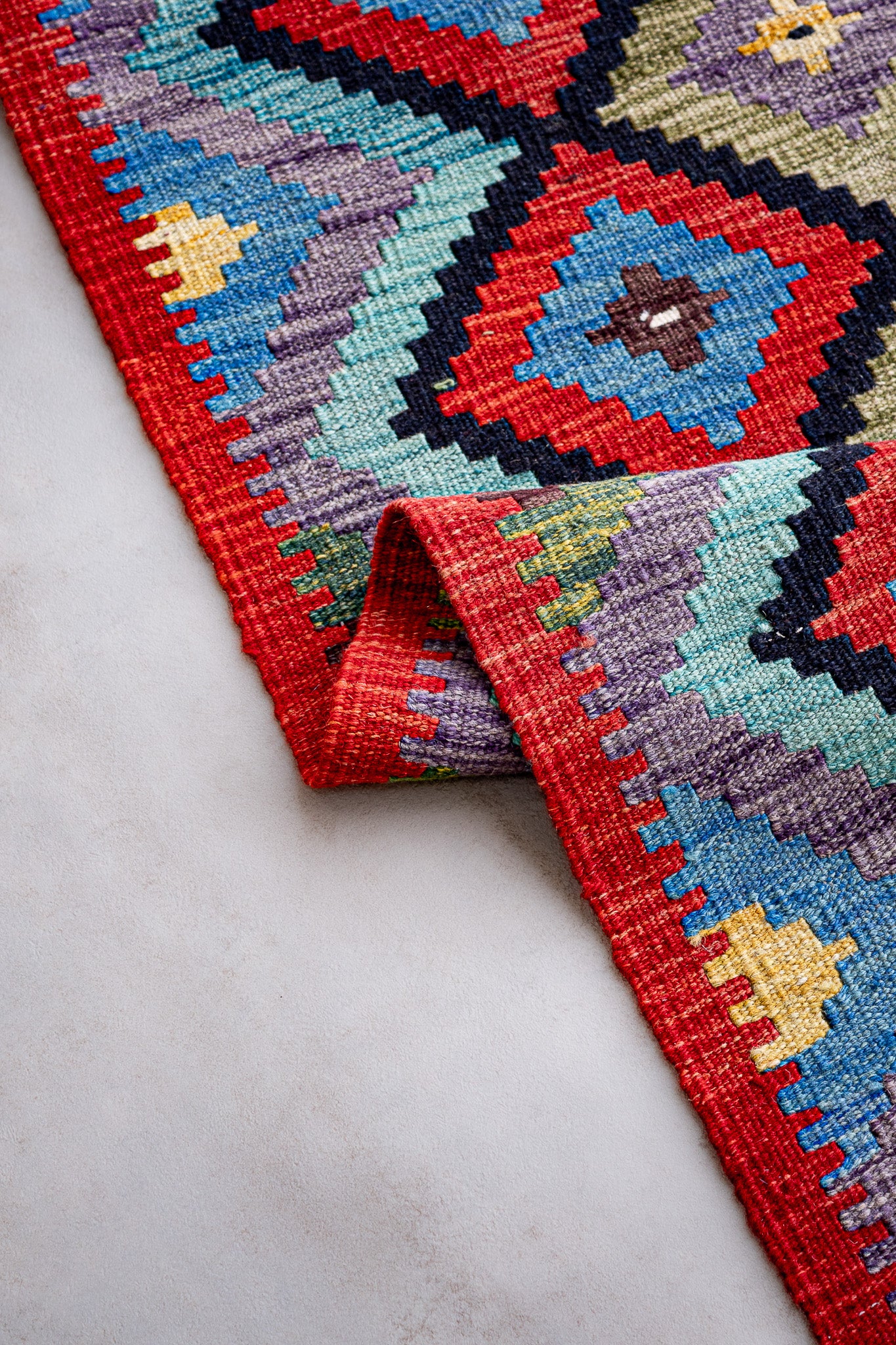 Alfombra Kilim Mai Mai 100% Lana - 79x127cm