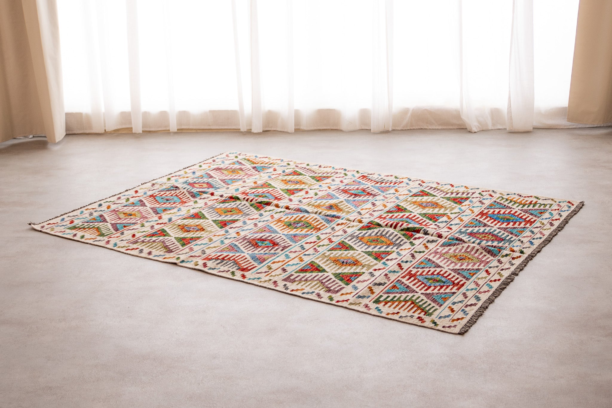Alfombra Kilim Mai Mai 100% Lana - 148x199cm