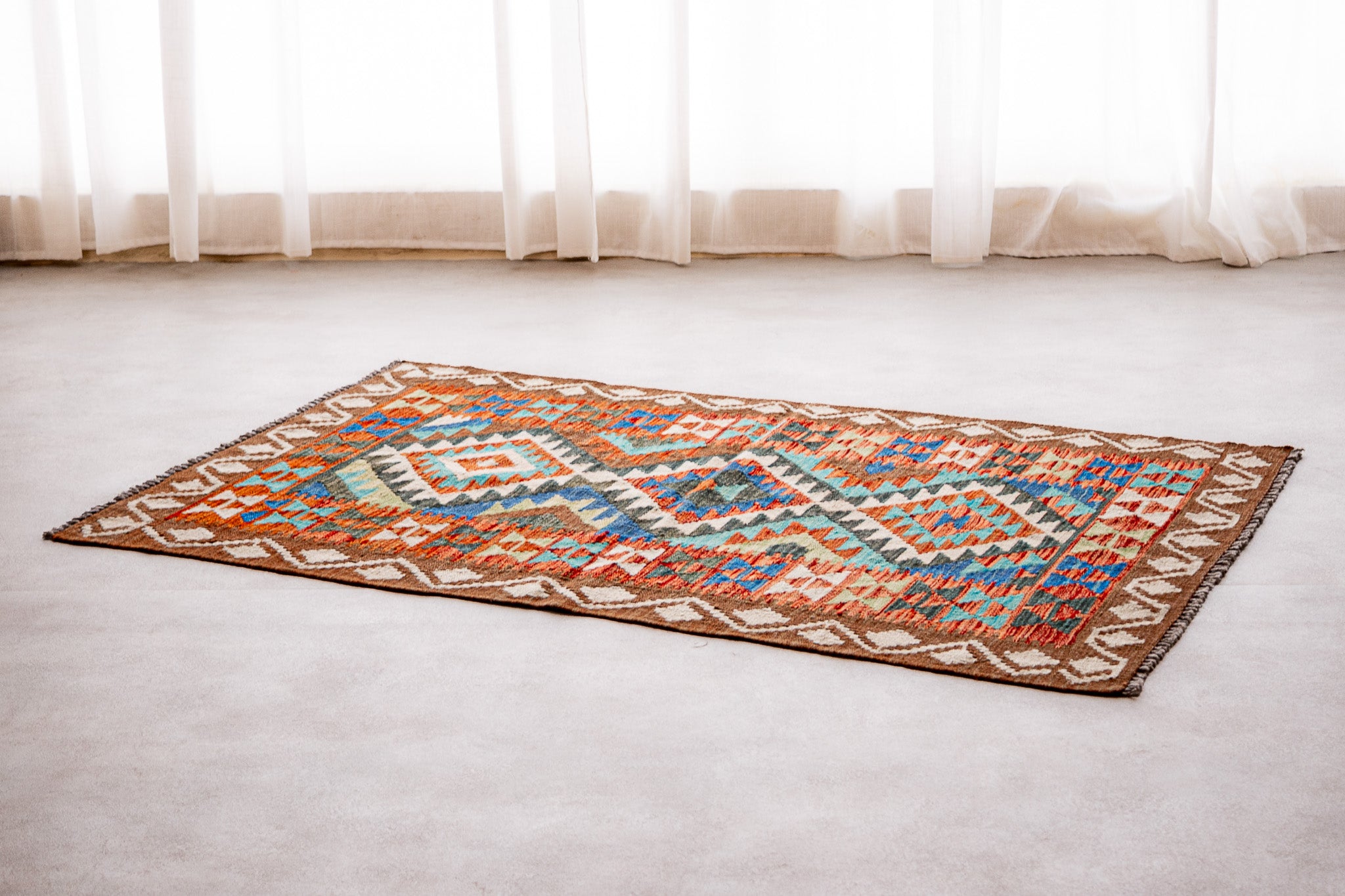 Alfombra Kilim Mai Mai 100% Lana - 103x155cm
