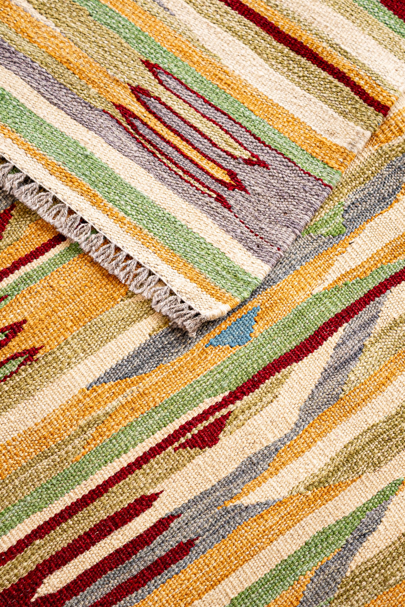 Alfombra Kilim Tribal 100% Lana - 118x174cm