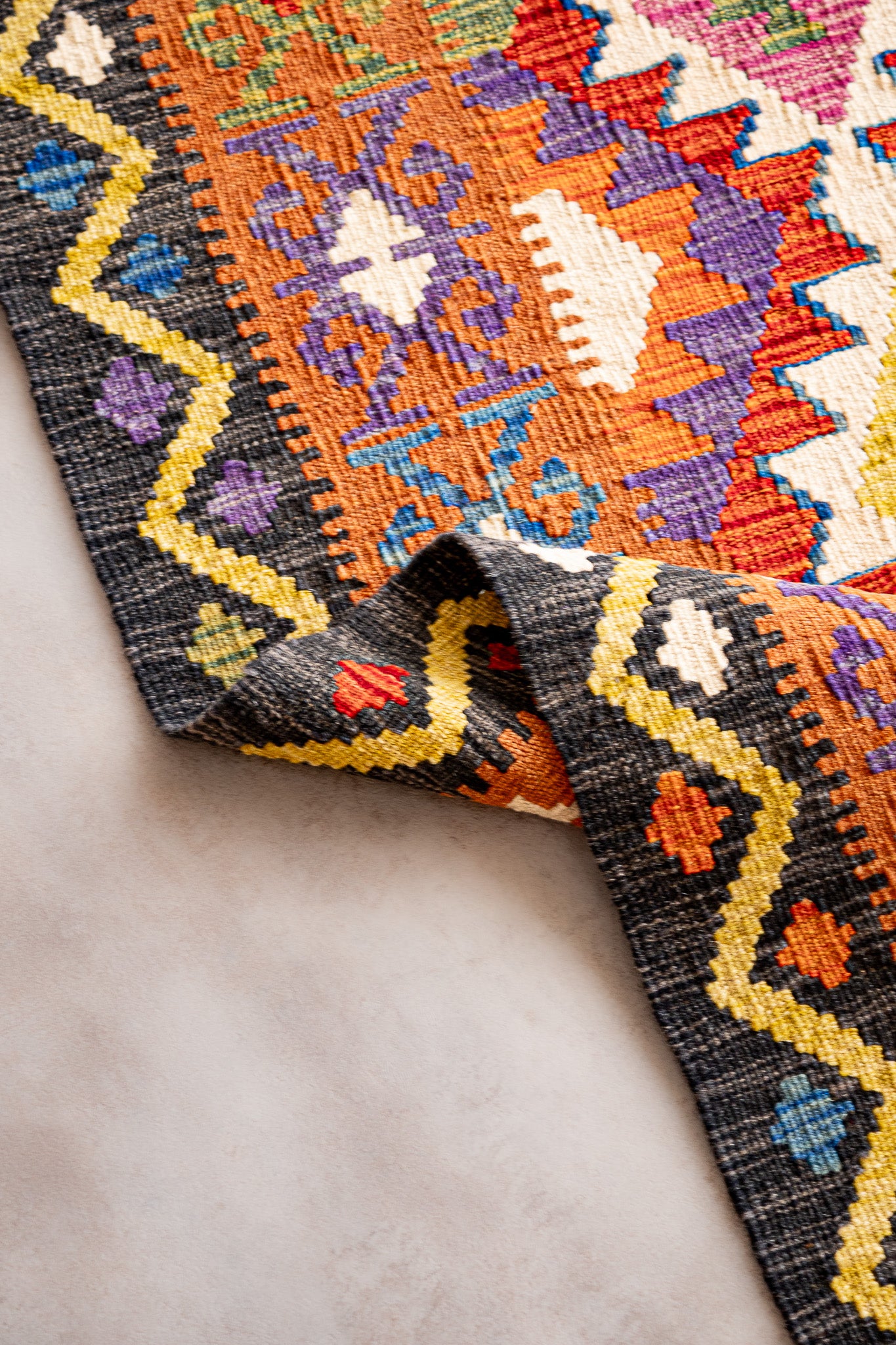 Alfombra Kilim Mai Mai 100% Lana - 156x208cm