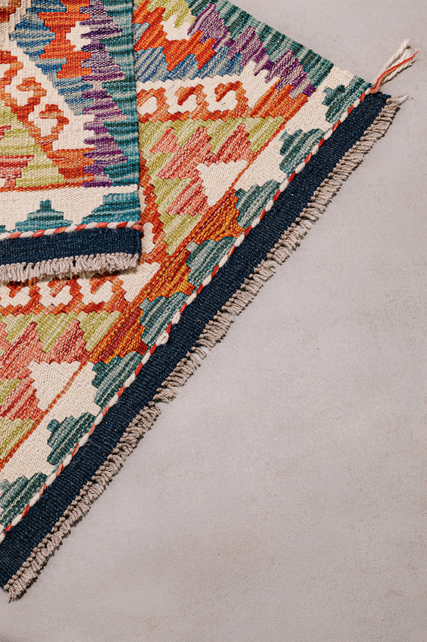 Teppich Kelim Mai Mai - 100 % Wolle - 65x150cm