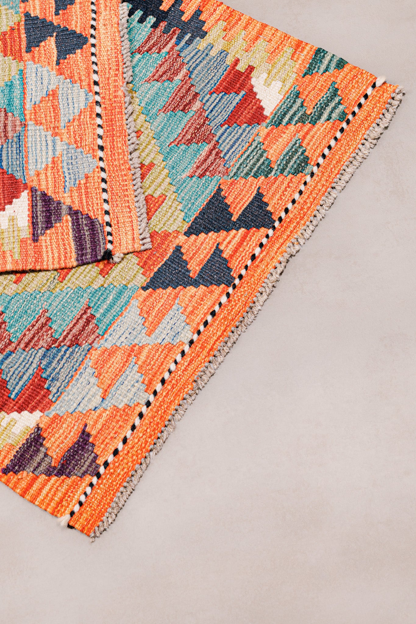 Teppich Kelim Mai Mai - 100 % Wolle - 62x145cm