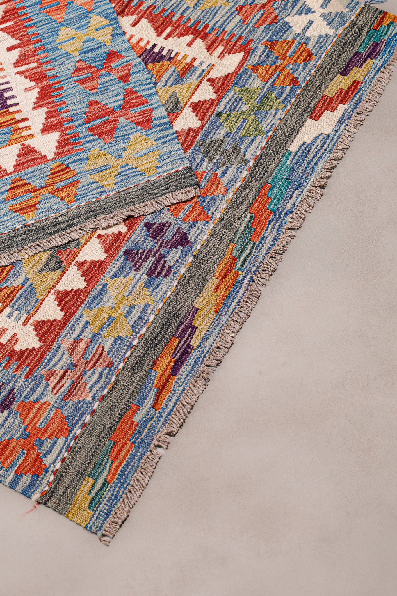 Teppich Kelim Mai Mai - 100 % Wolle - 100x146cm