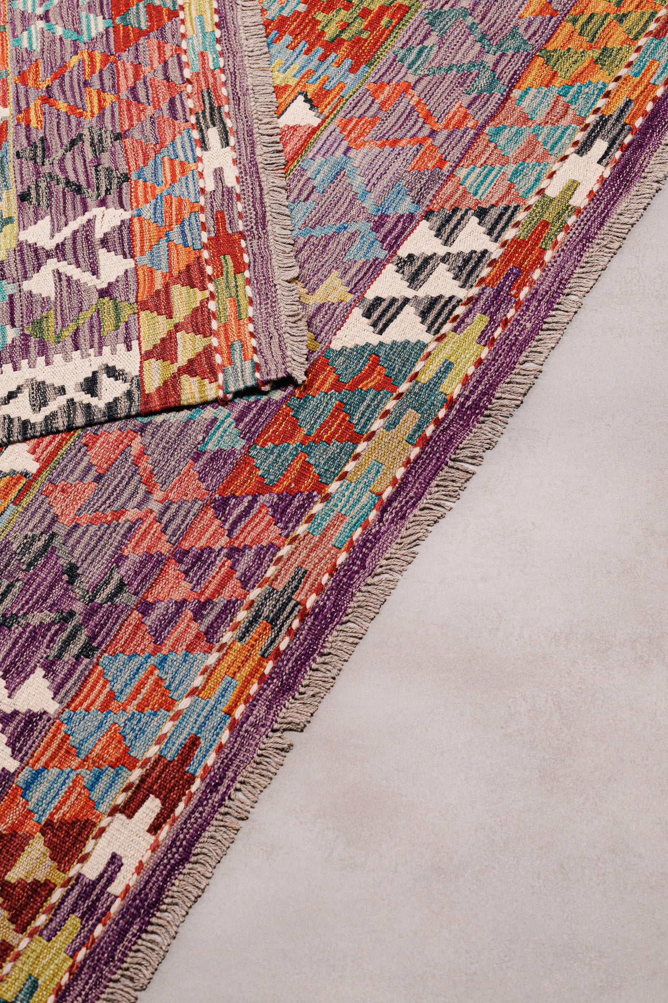 Teppich Kelim Mai Mai - 100 % Wolle - 126x192cm