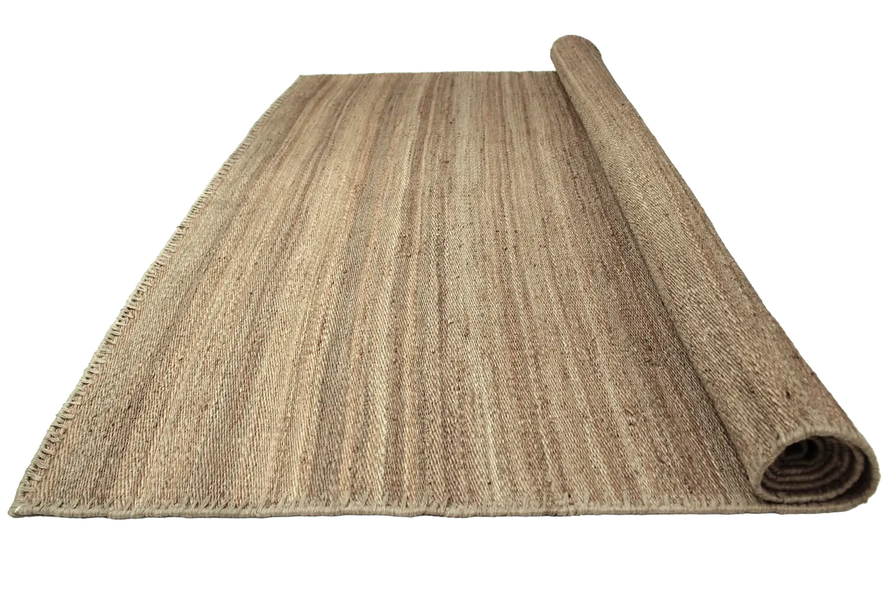 Merida Jute-Teppich - Beige, Flachgewebe