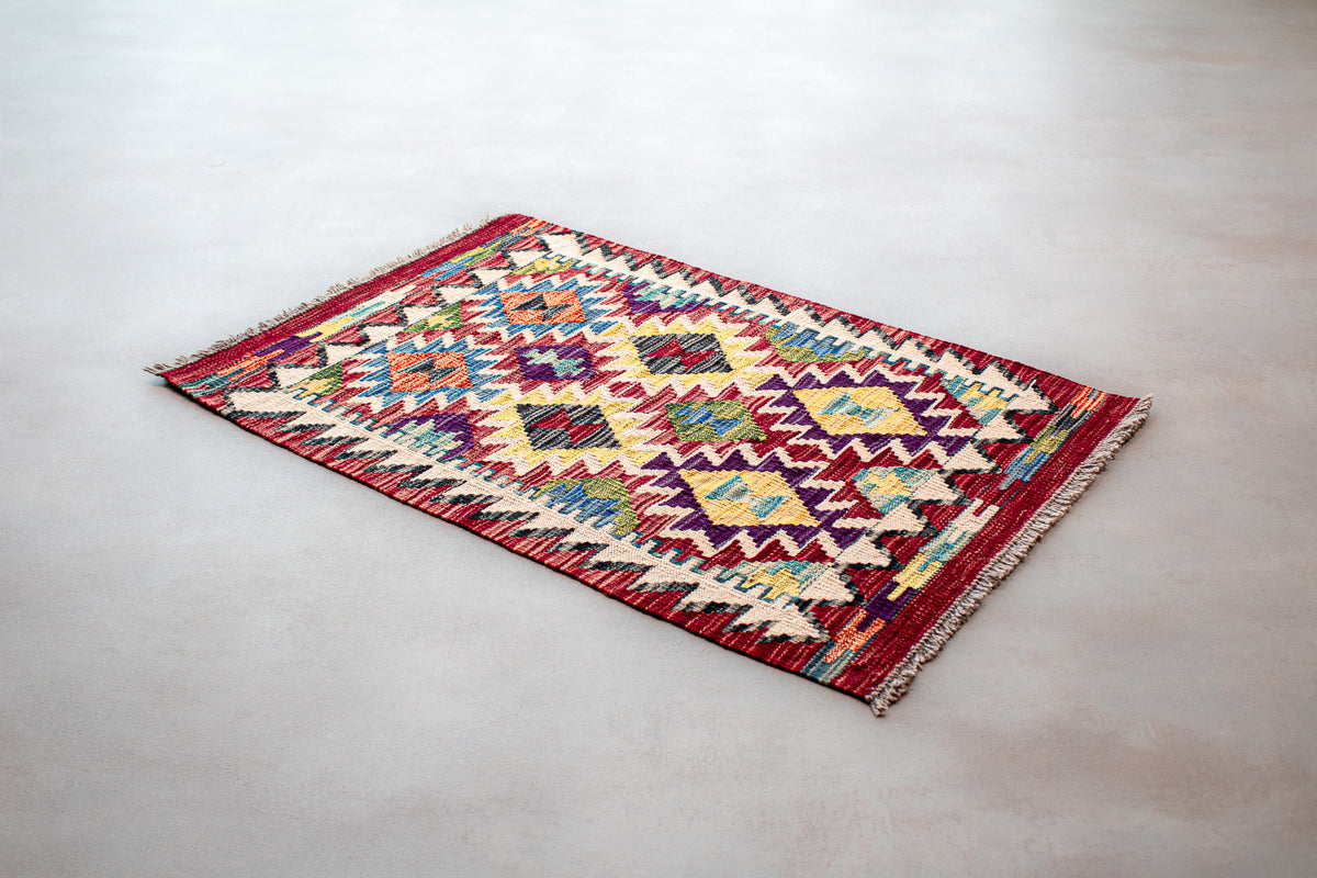 Alfombra Kilim Mai Mai 100% Lana - 60x90cm