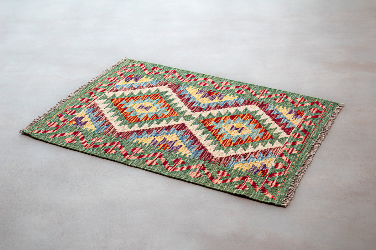 Alfombra Kilim Mai Mai 100% Lana - 60x90cm