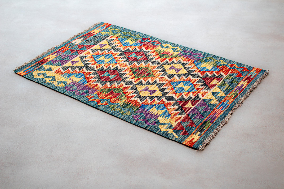Alfombra Kilim Mai Mai 100% Lana - 60x90cm