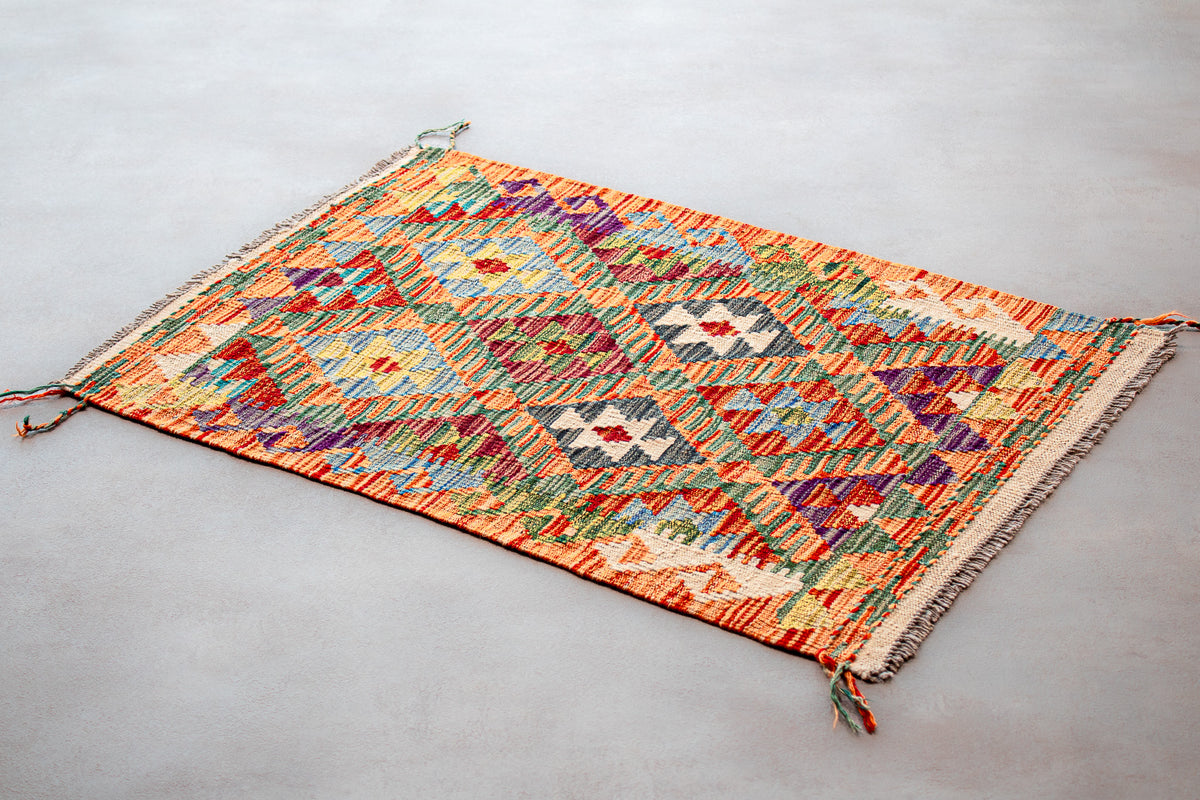 Alfombra Kilim Mai Mai 100% Lana - 60x90cm