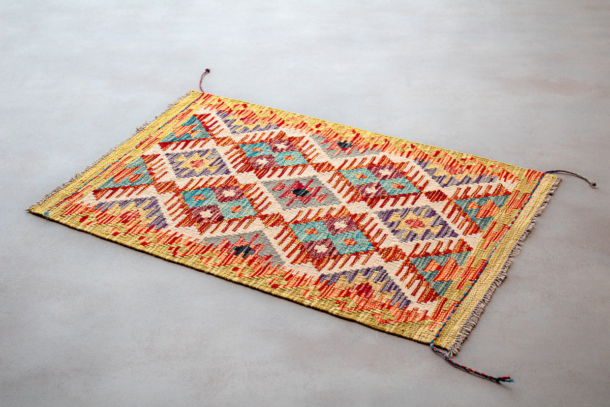 Alfombra Kilim Mai Mai 100% Lana - 60x90cm