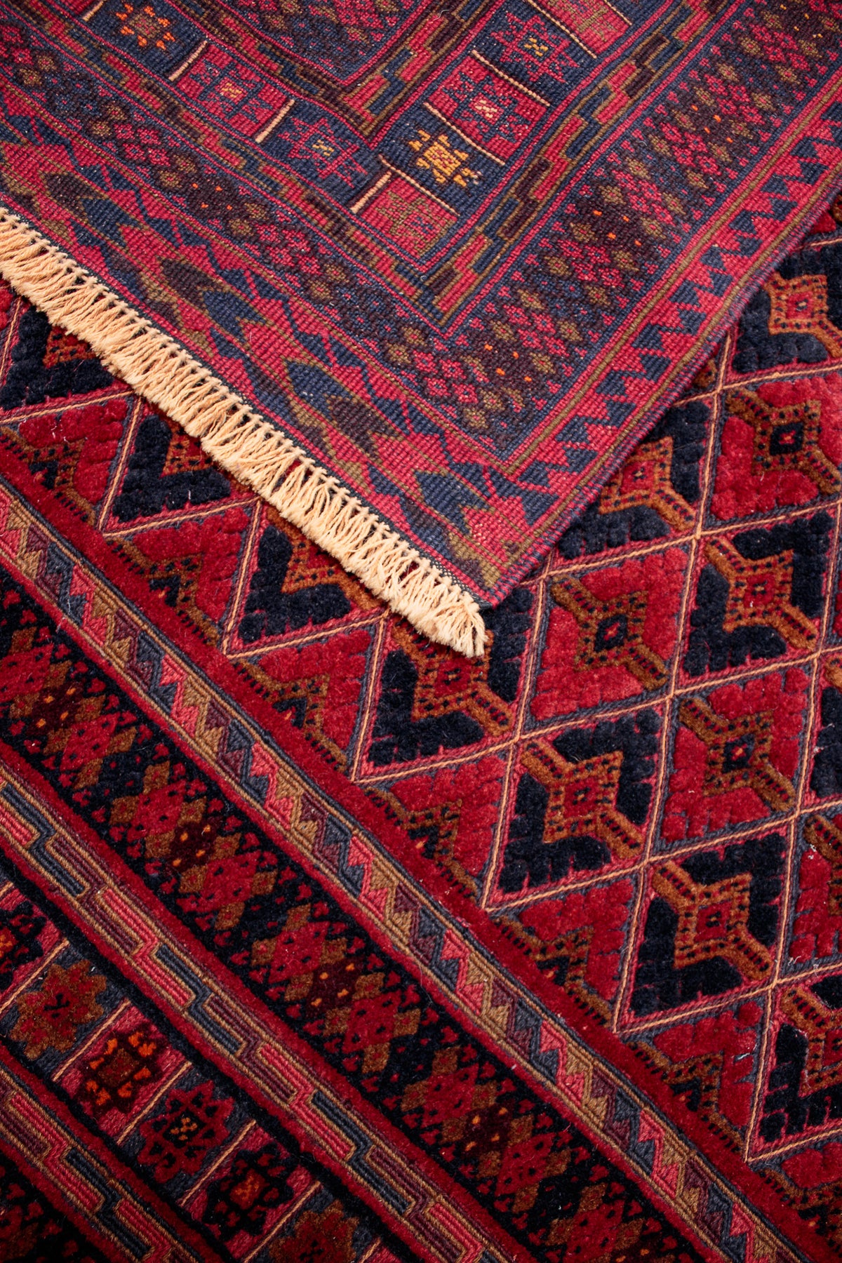 Alfombra Lana Anudada a mano Roja - 152x197cm