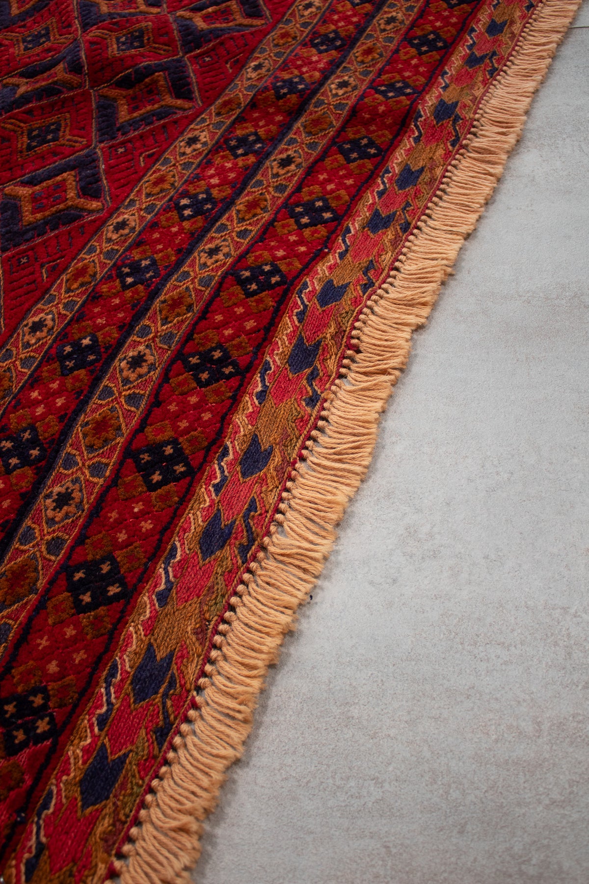 Alfombra Lana Anudada a mano Roja - 140x190cm