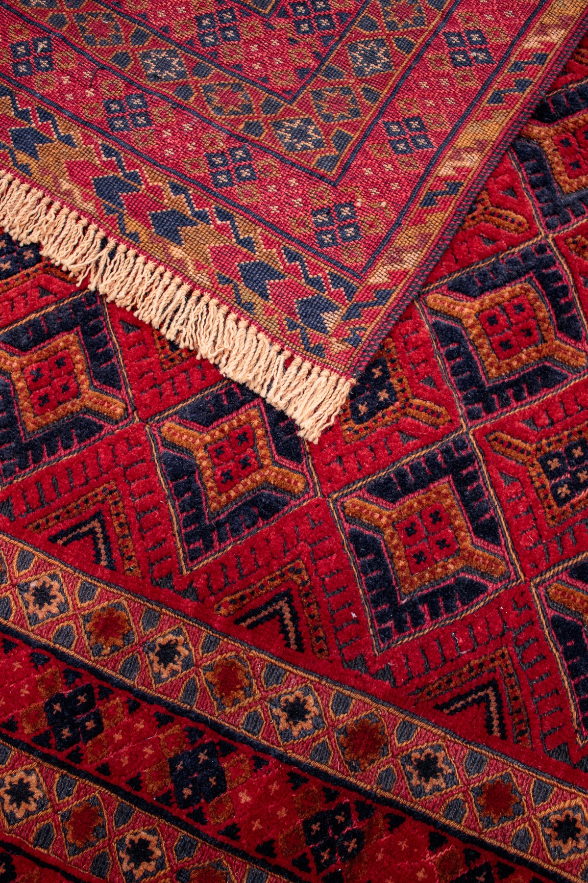 Alfombra Lana Anudada a mano Roja - 140x190cm