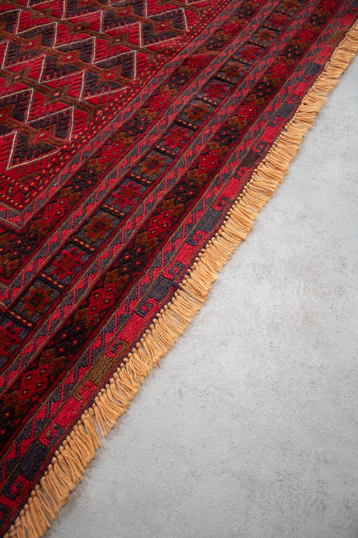Alfombra Lana Anudada a mano Roja - 145x192cm