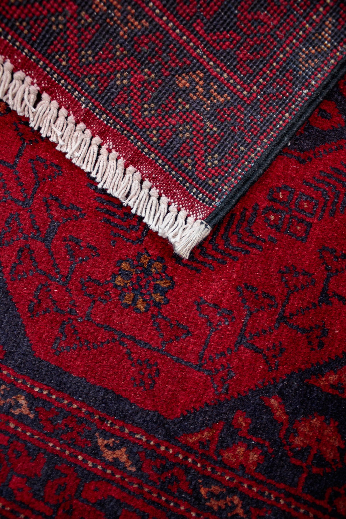 Alfombra Lana Anudada a mano Roja - 76x120cm