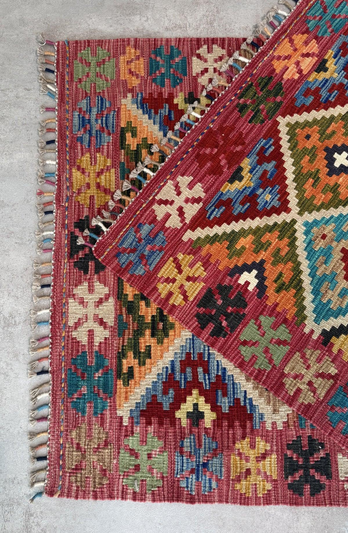 Alfombra Kilim Mai Mai 100% Lana - 101x155