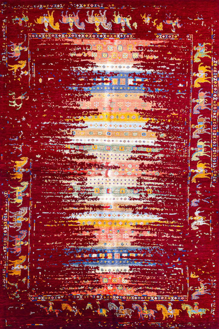 Alfombra Gabbeh Loribaft - de salón red 175 x 249