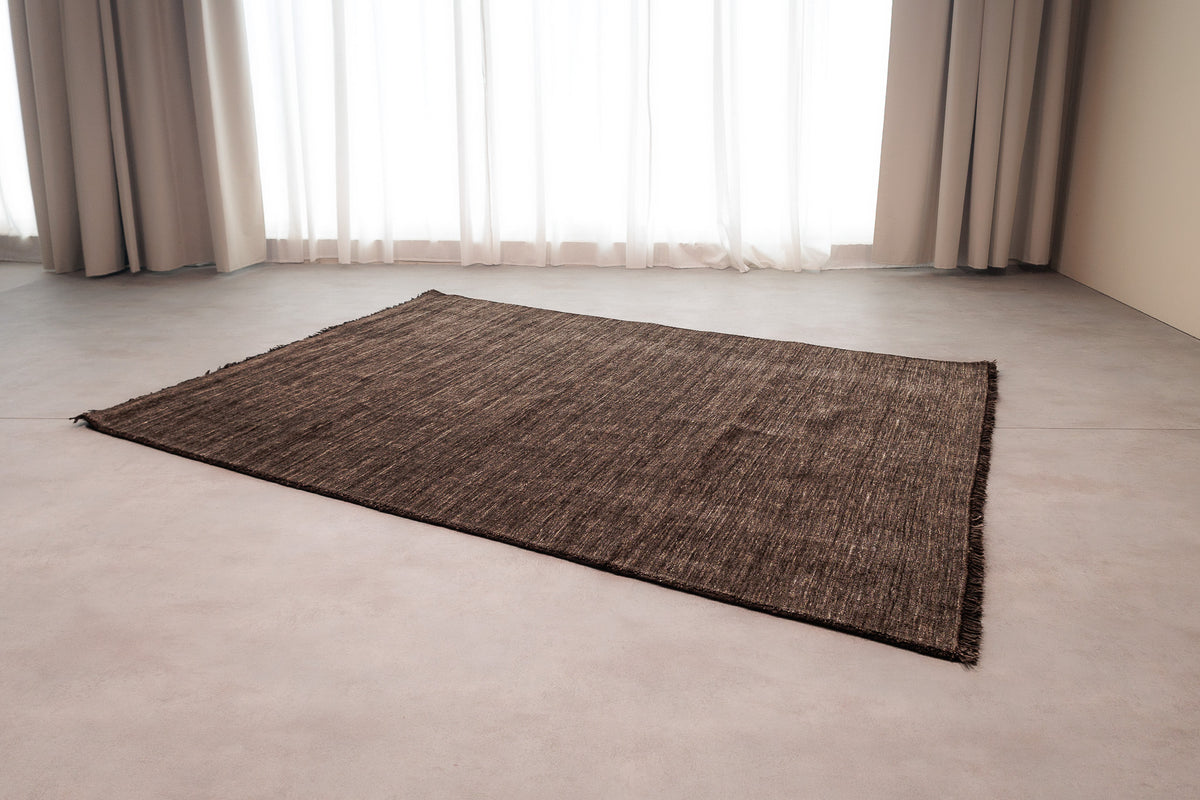 Teppich Moon Brown - Groß, Wolle, fürs Wohnzimmer