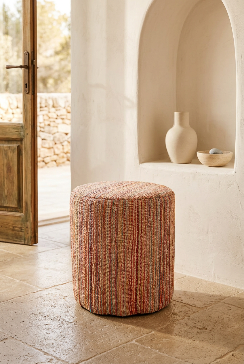 Puf Redondo Yakatoot - Multicolor - 37x42cm