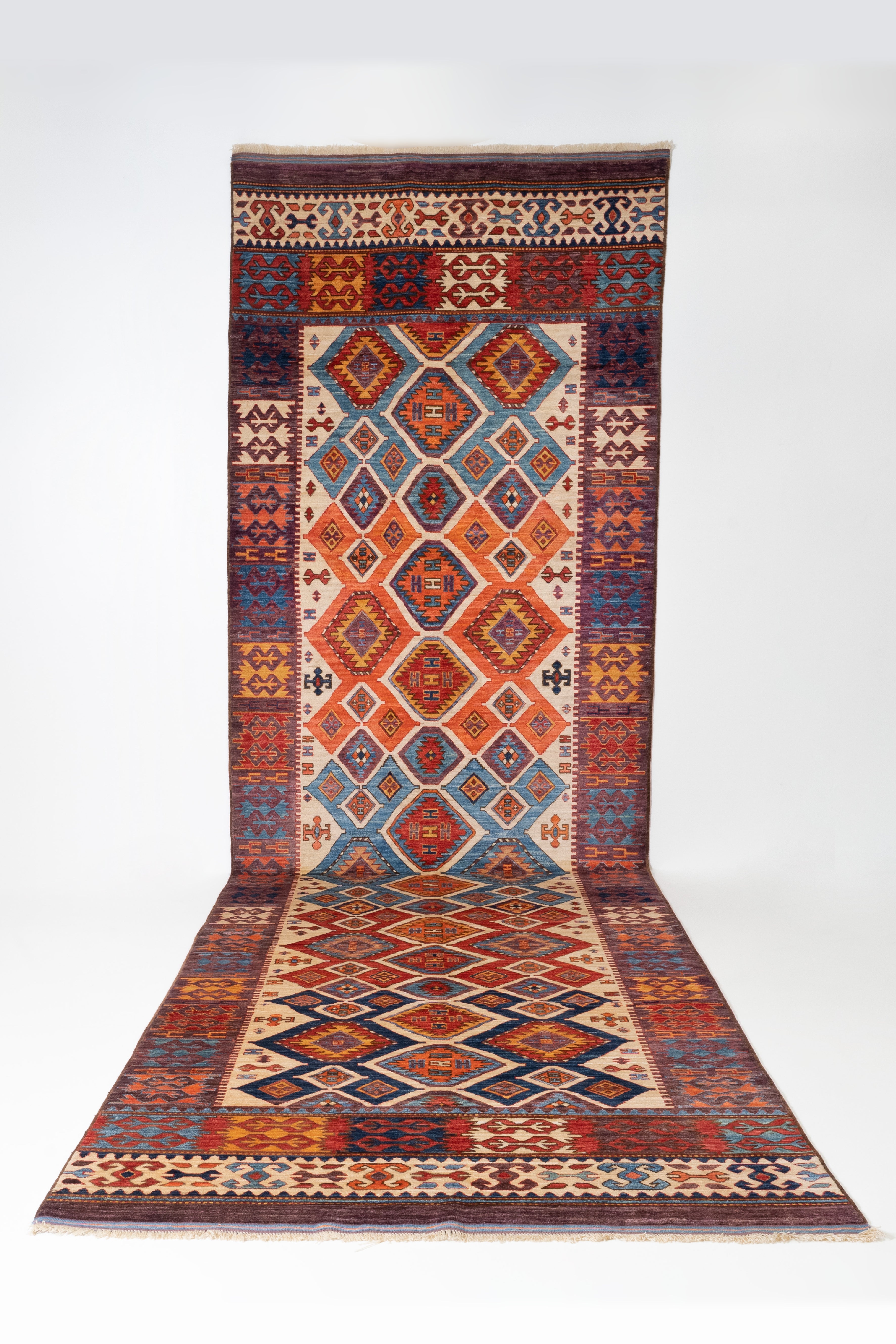 Oshak Rug - Wool Hallway Rug 161x535 Multicolor