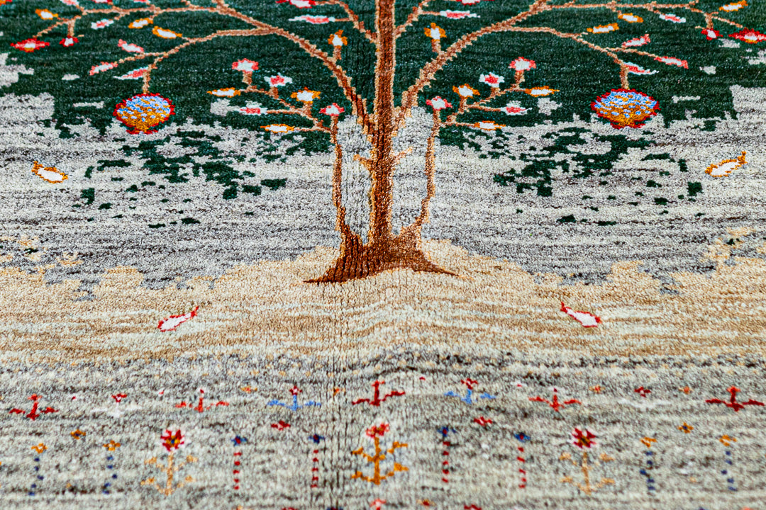 Alfombra Gabbeh Loribaft - de salón green 177 x 255