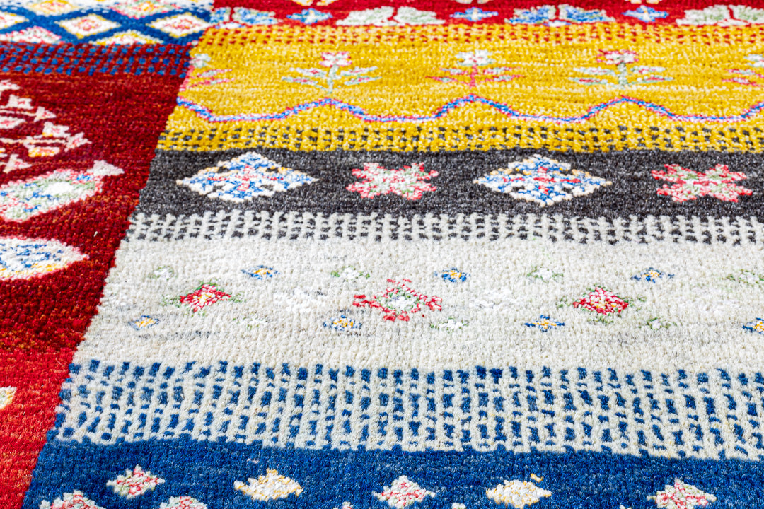 Alfombra Gabbeh Loribaft - de salón beige 172 x 240