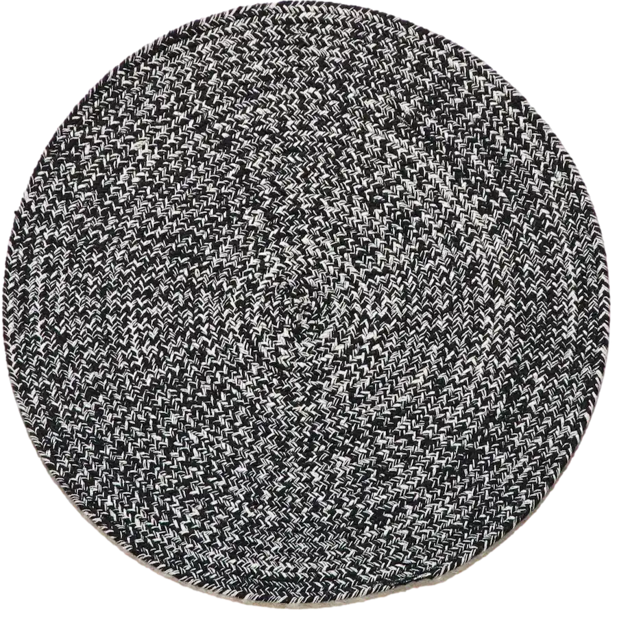 Alfombra Spike Negra - de Algodón Mediana Negra