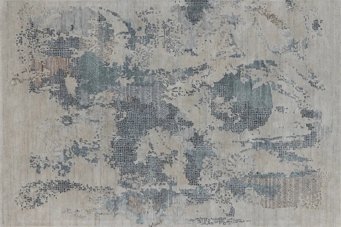 Alfombra Laguna - Gris azulada, grande, para el Salón