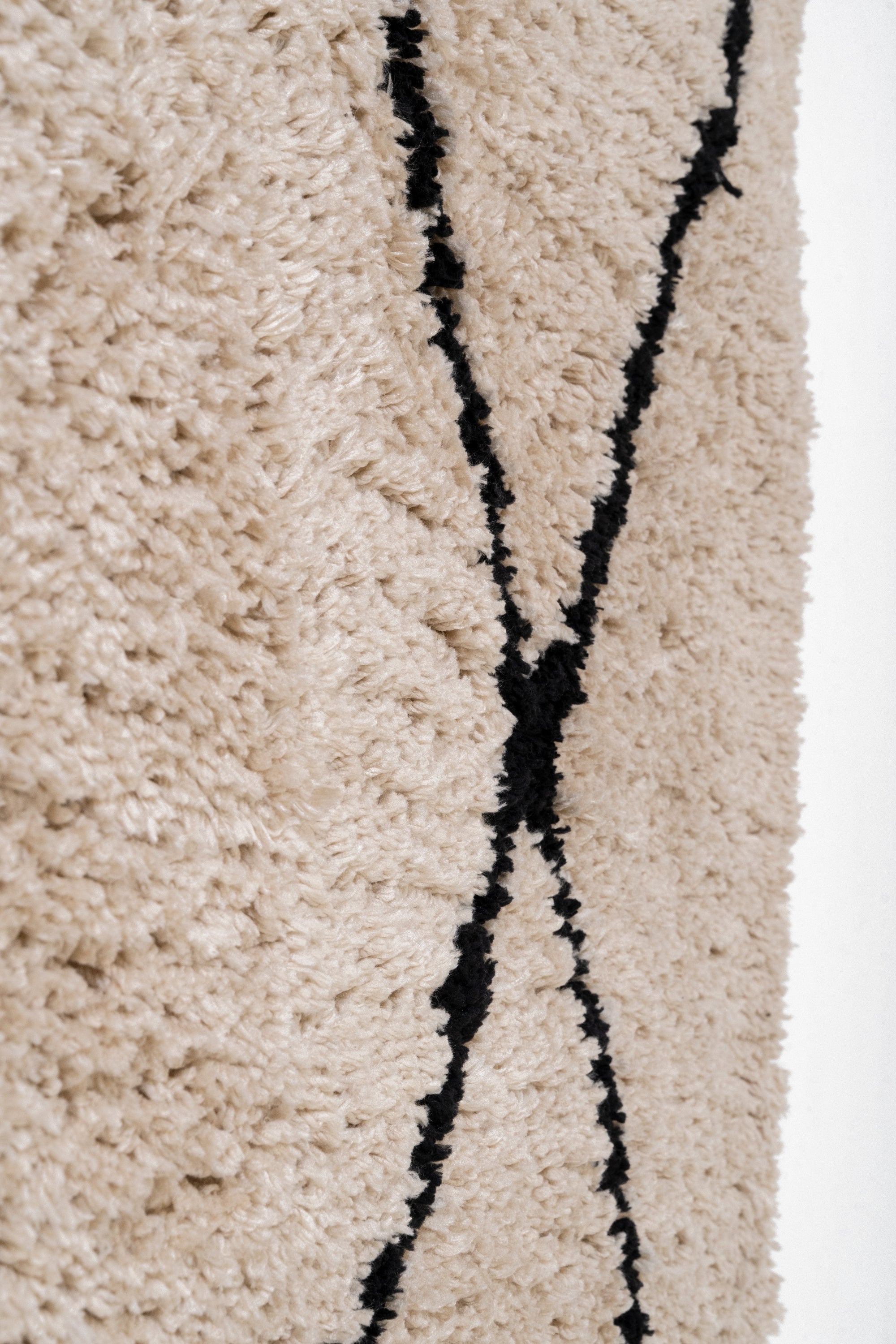 Berber Soft Touch Beige Black Rug - Made of Micro Polyester