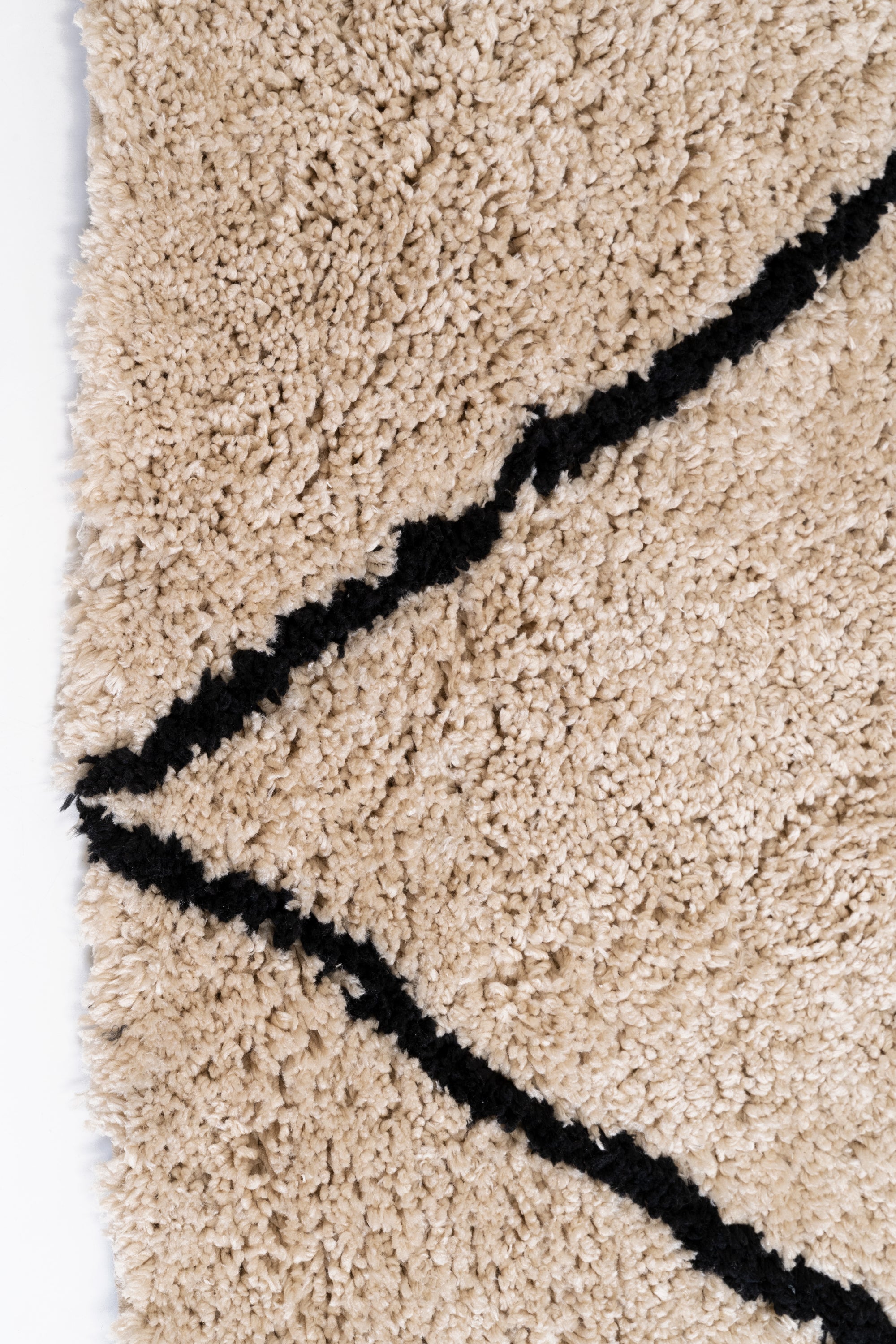 Berber Soft Touch Beige Black Rug - Made of Micro Polyester