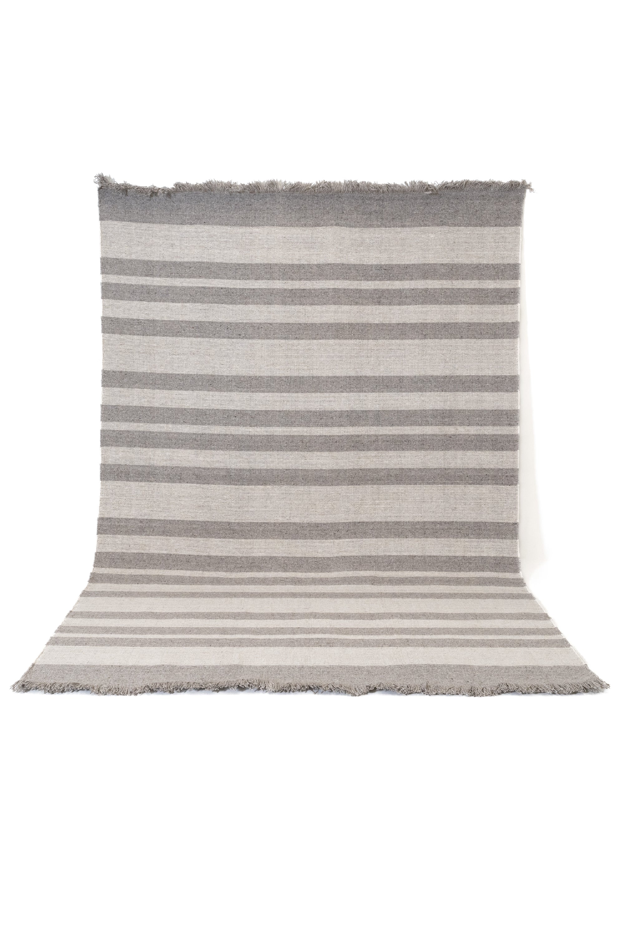 Cherai-Teppich Grau - Handgefertigter Wollteppich 200x300