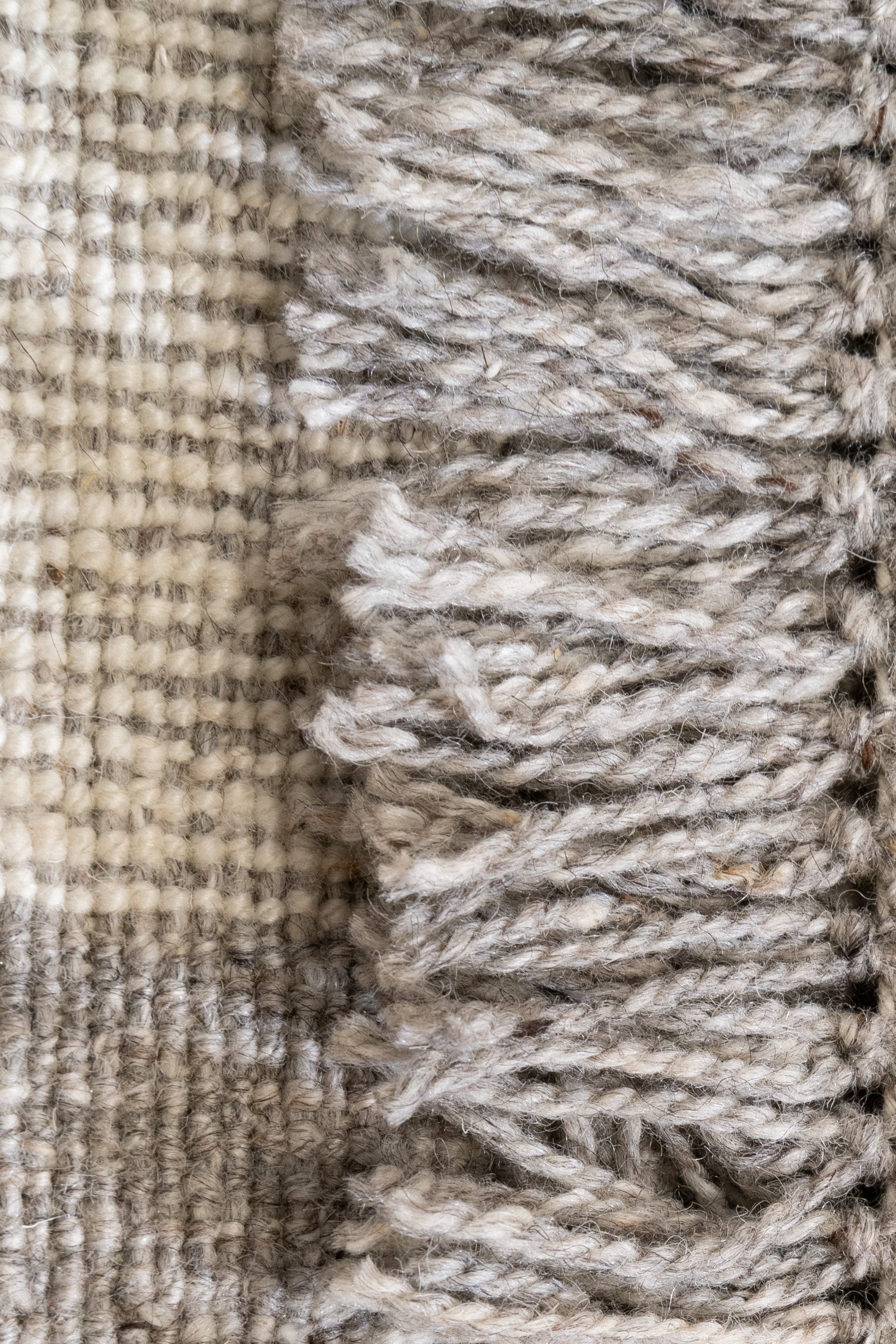 Cherai-Teppich Grau - Handgefertigter Wollteppich 200x300