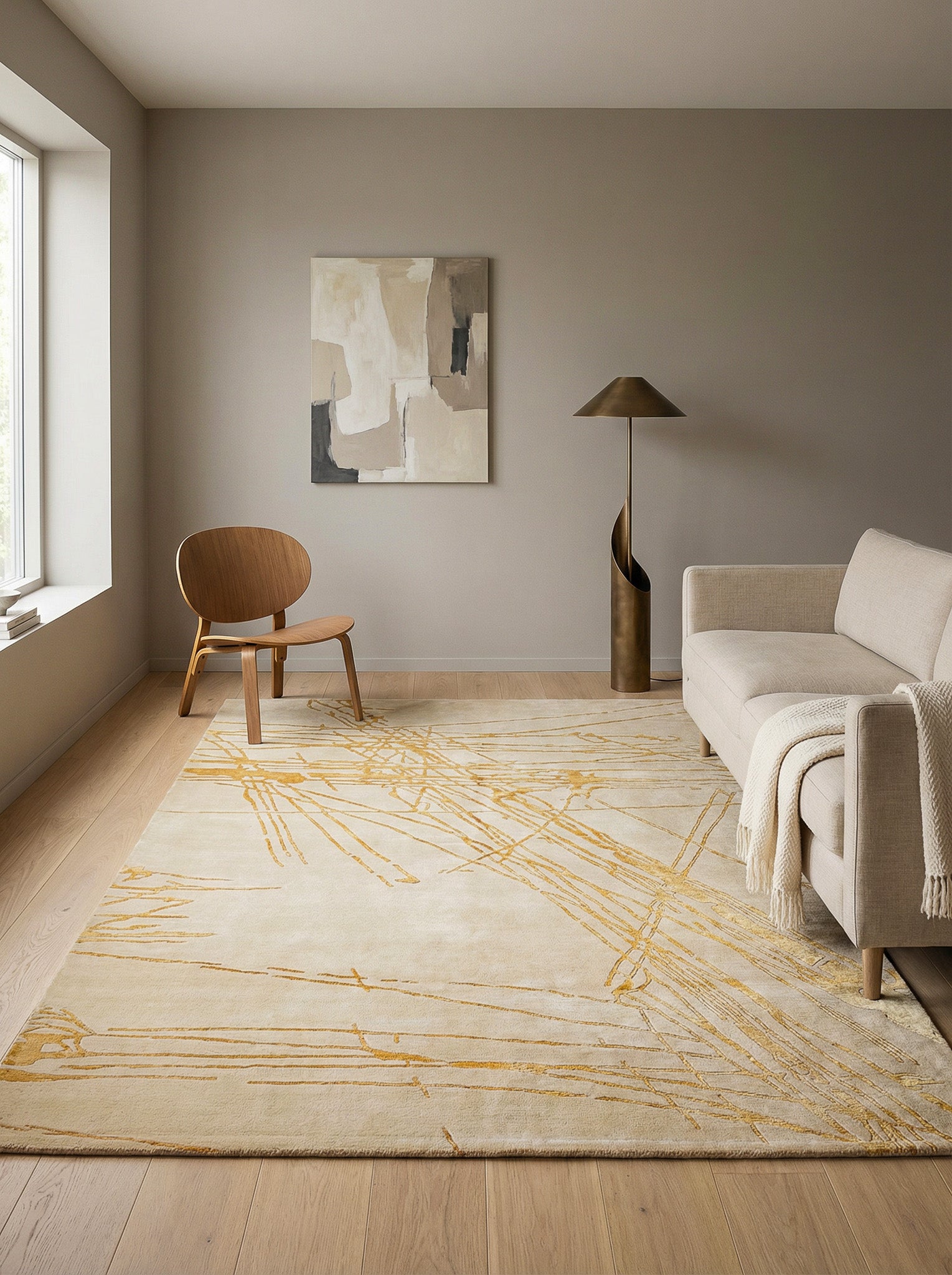 Teppich Nepal Beige Gold - 200x300cm