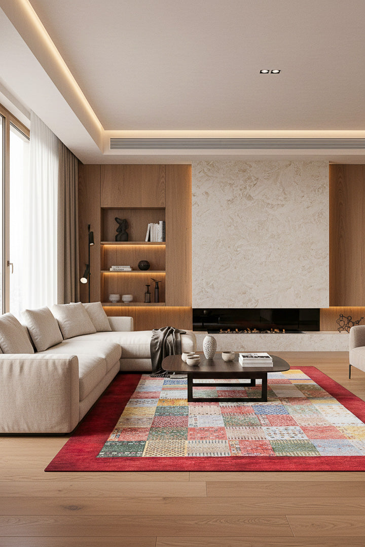 Alfombra Gabbeh Loribaft - de salón red 173 x 242