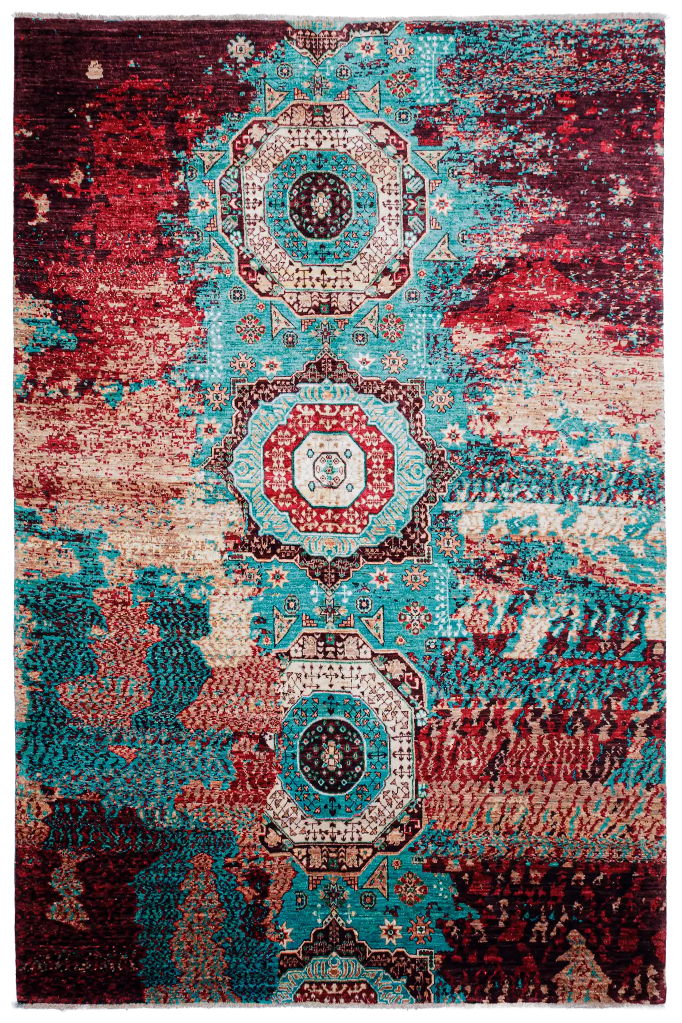 Alfombra Mamluk - para Salón Artesanal Multicolor 170 x 252 cm