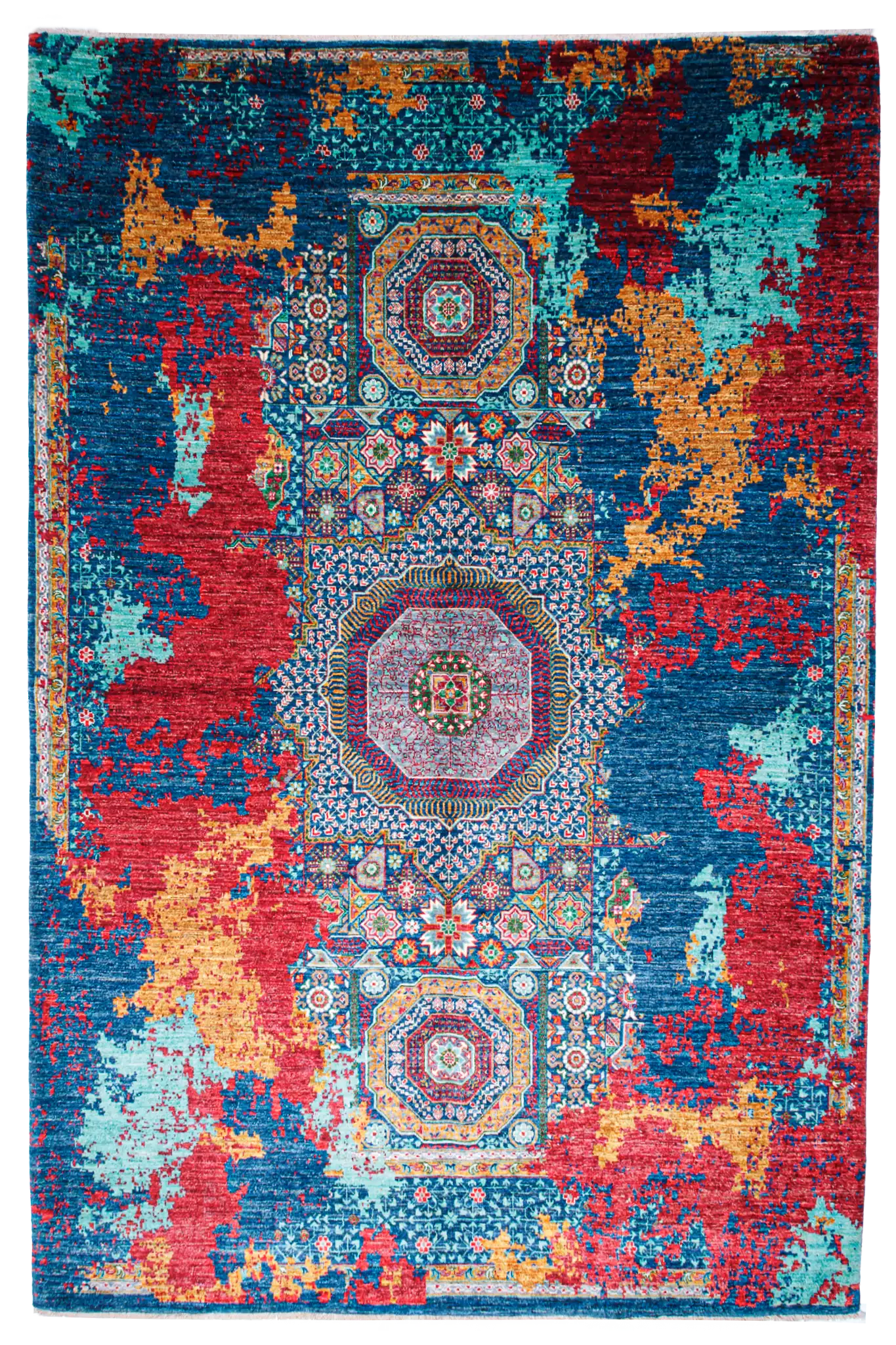 Alfombra Mamluk - para Salón Artesanal Multicolor 177 x 253 cm