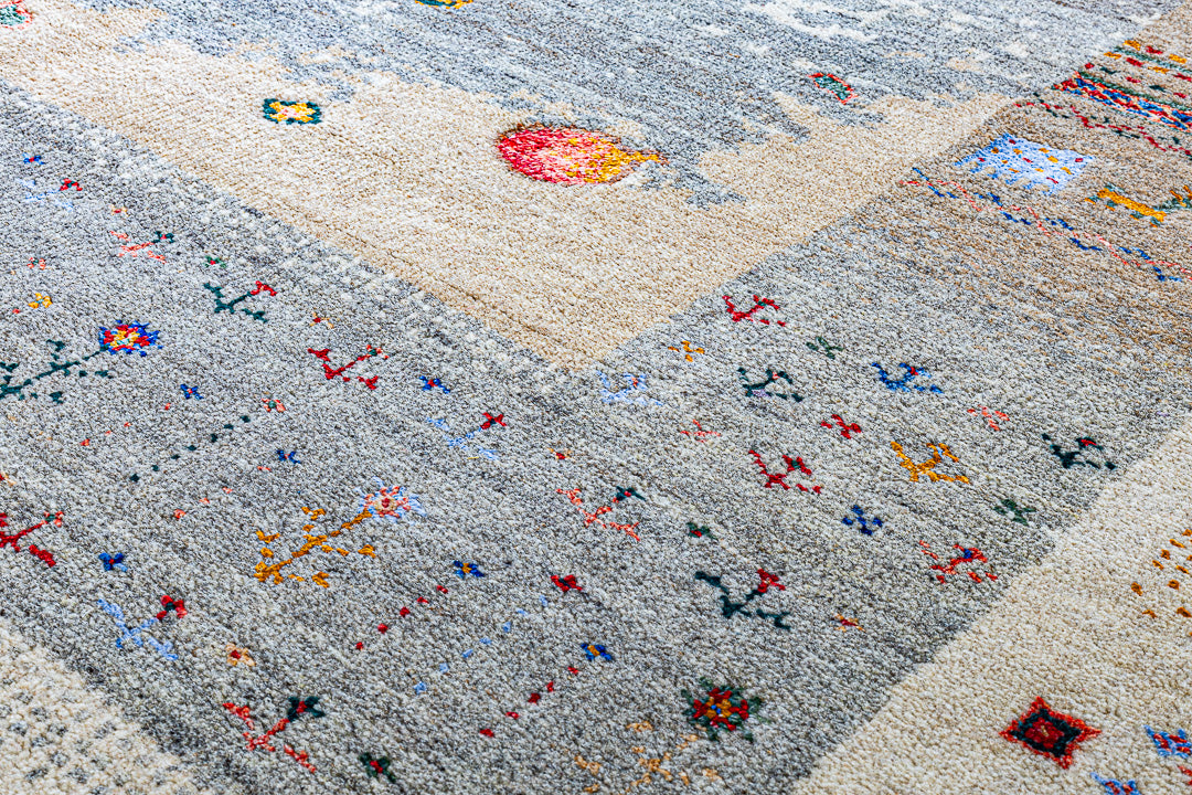 Alfombra Gabbeh Loribaft - de salón Beige 175 x 247